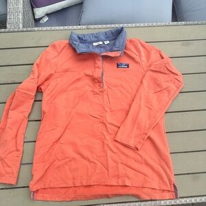 L.L. Bean size M orange shirt
